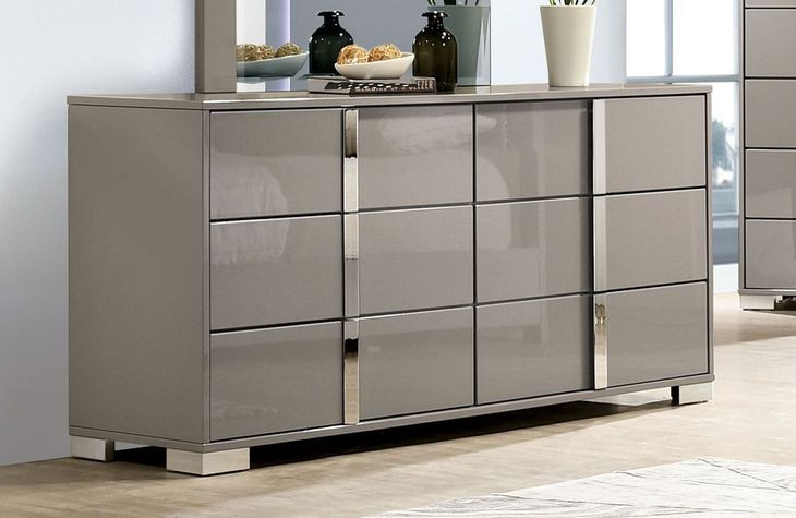 Sinistra Light Taupe 6 Drawer Dresser