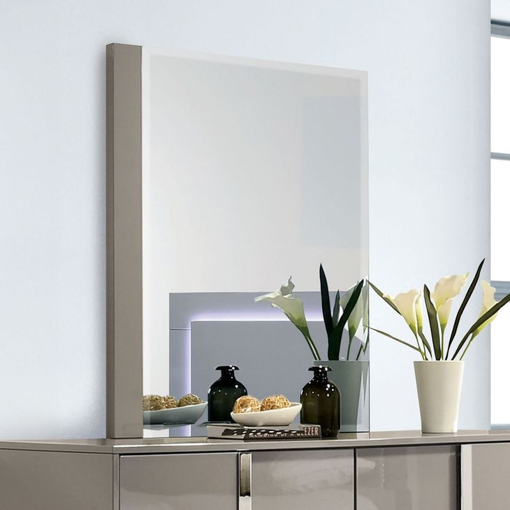 Sinistra Light Taupe Rectangular Dresser Mirror