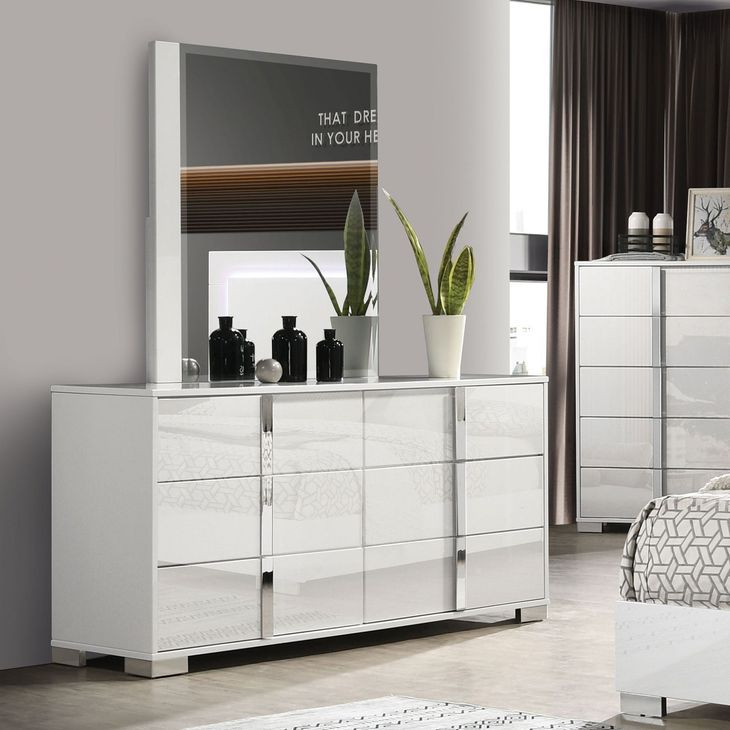 Sinistra White 6 Drawer Dresser