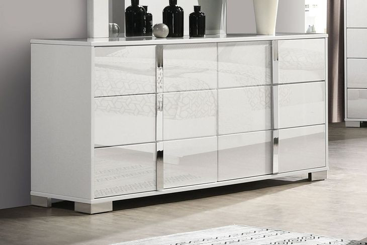 Sinistra White 6 Drawer Dresser