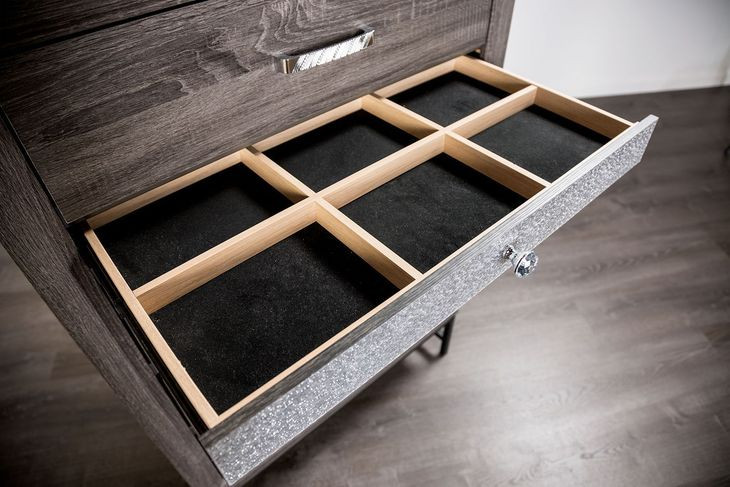 Voleta Gray 5 Drawer Chest