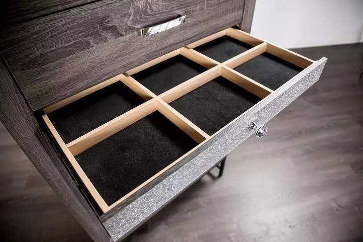 Voleta Gray 5 Drawer Chest