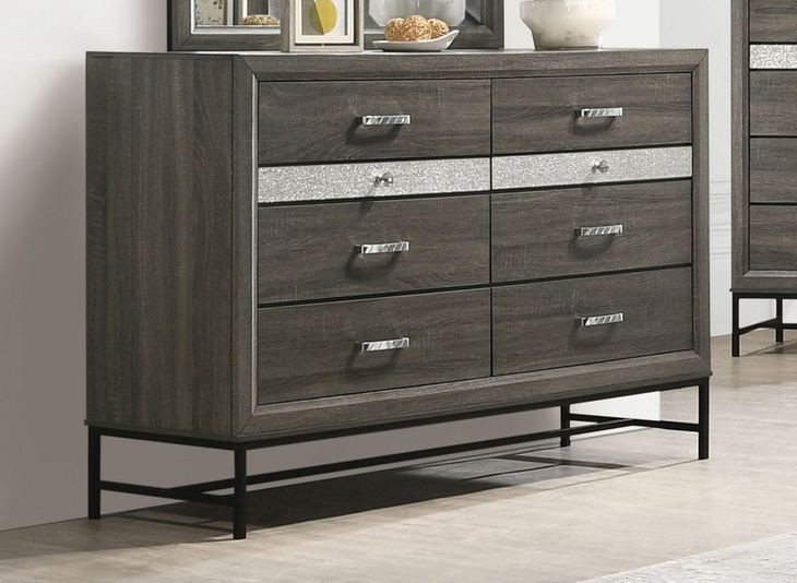 Voleta Gray 8 Drawer Dresser