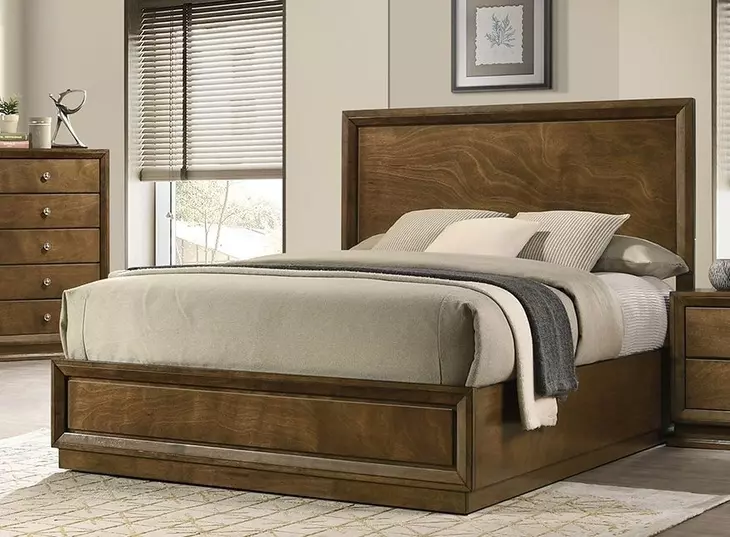 Kirkham Walnut Queen Panel Bed