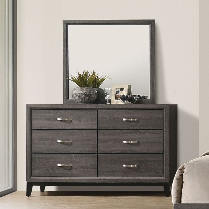 Errico Gray Rectangular Dresser Mirror