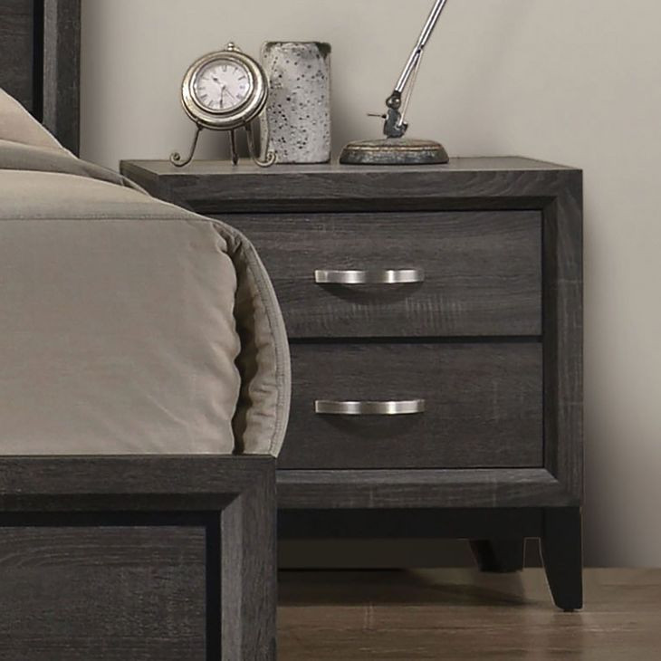 Errico Gray 2 Drawer Nightstand