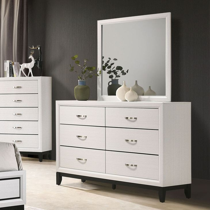 Errico White 6 Drawer Dresser