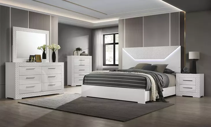 Whitby White 2 Drawer Nightstand