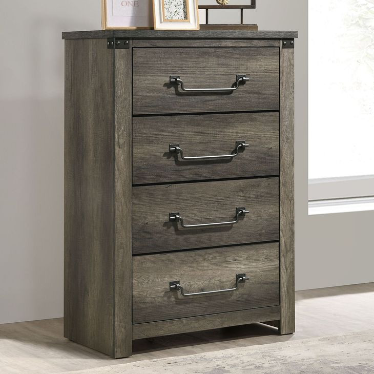 Britonale Rustic Gray 4 Drawer Chest