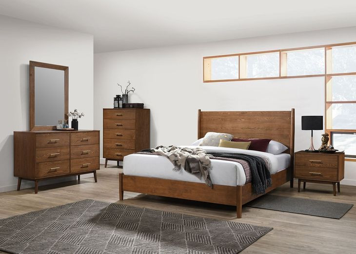 Tromso Walnut King Platform Bed