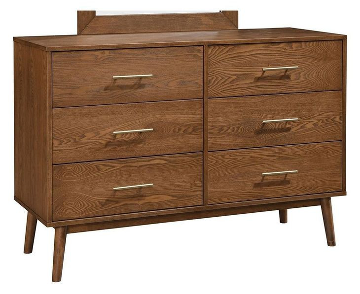 Tromso Walnut 6 Drawer Dresser