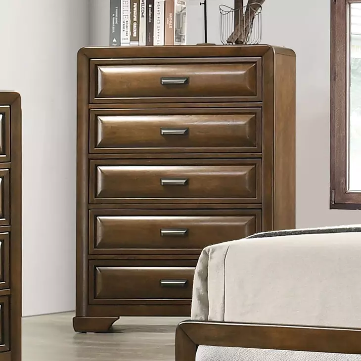 Caerwys Brown 5 Drawer Chest