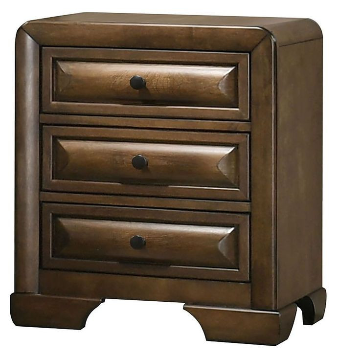 Caerwys Brown 3 Drawer Nightstand