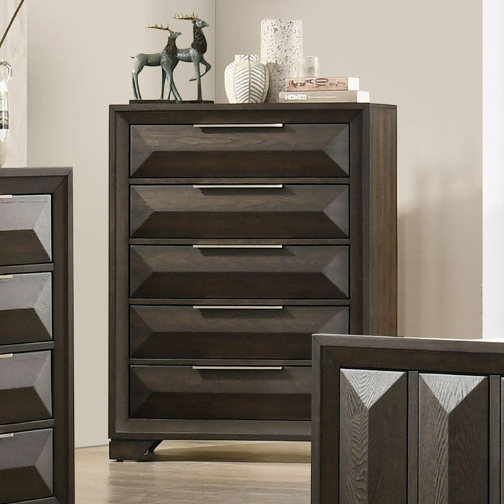 Hexham Espresso 5 Drawer Chest