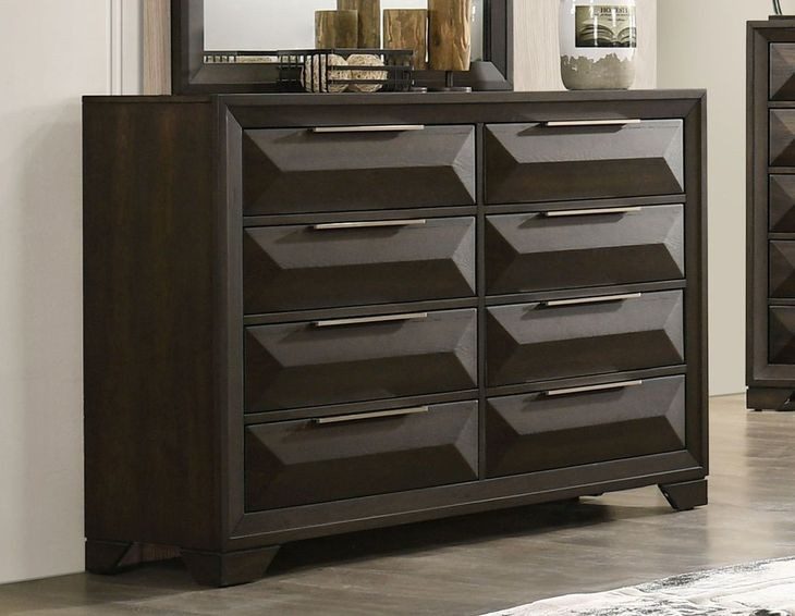 Hexham Espresso 8 Drawer Dresser