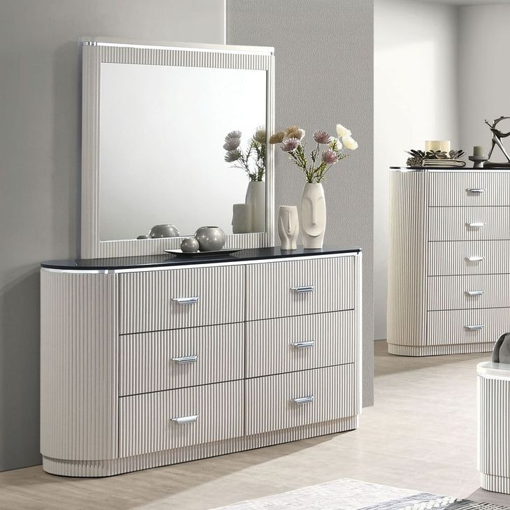 Aldgate Light Gray 6 Drawer Dresser