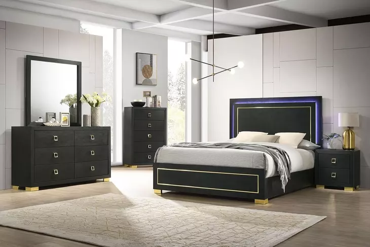 Latimer Black 5 Drawer Chest