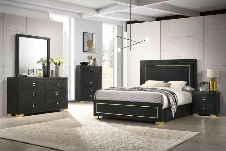 Latimer Black 5 Drawer Chest