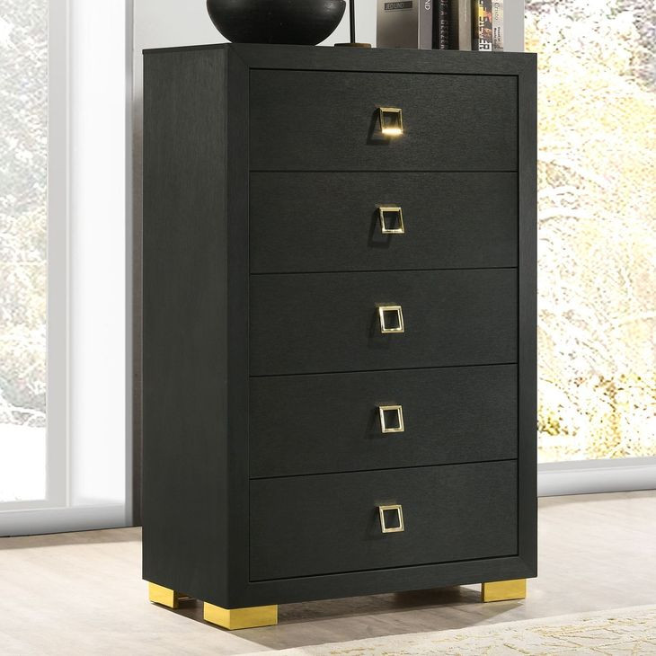 Latimer Black 5 Drawer Chest