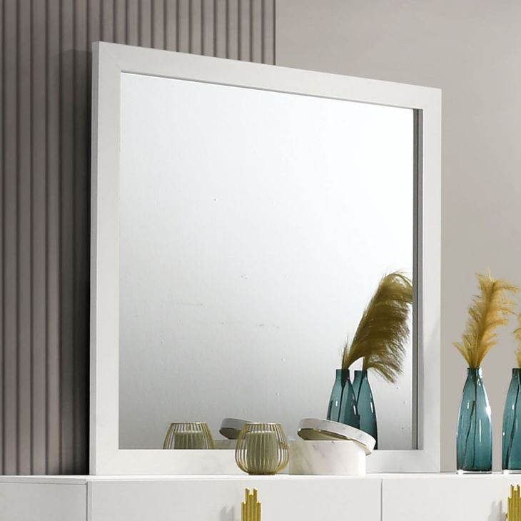 Basildon White Square Dresser Mirror