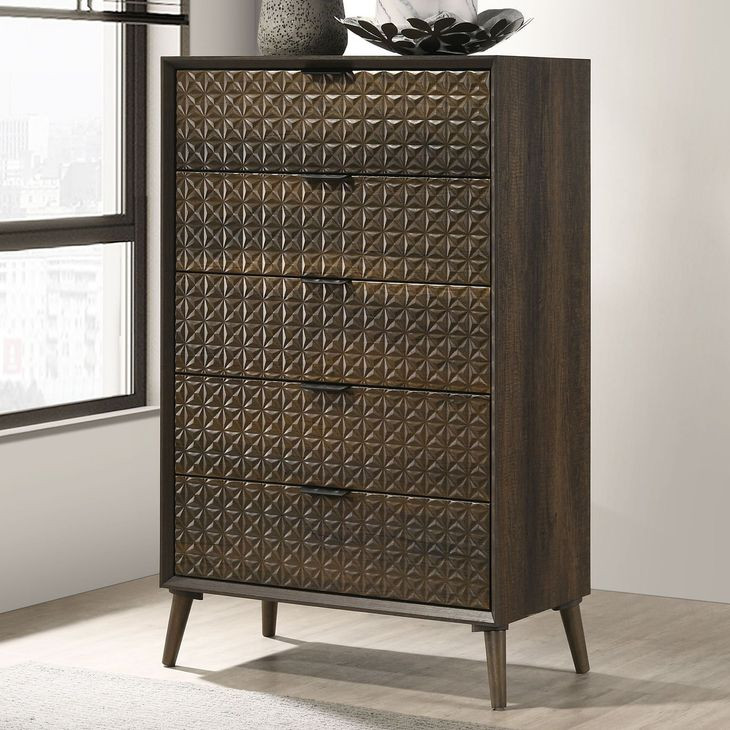 Chalfont Dark Brown 5 Drawer Chest