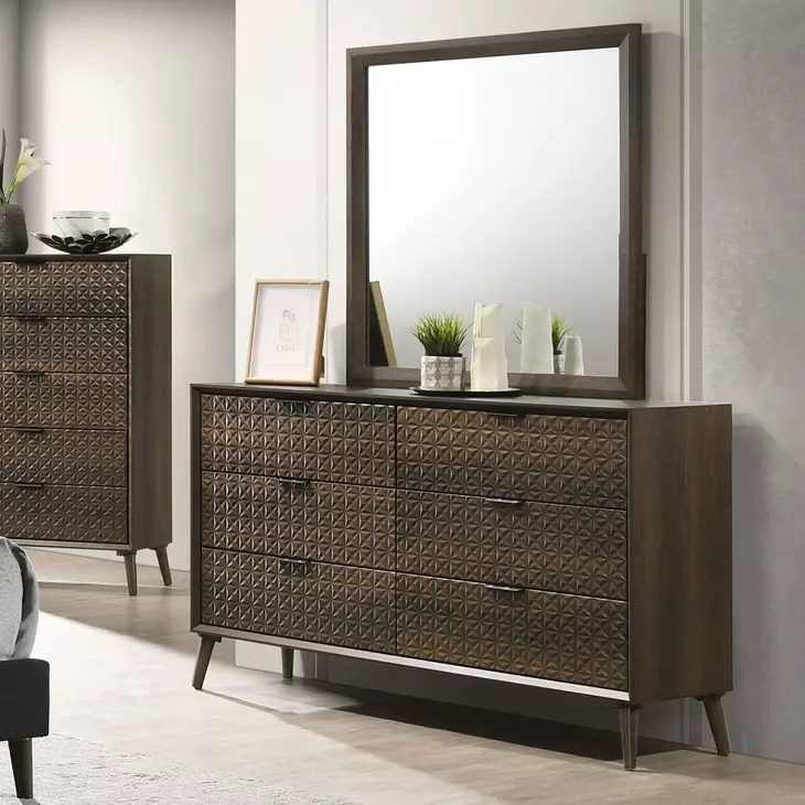 Chalfont Dark Brown 6 Drawer Dresser