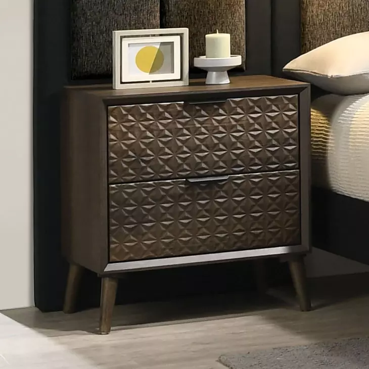 Chalfont Dark Brown 2 Drawer Nightstand