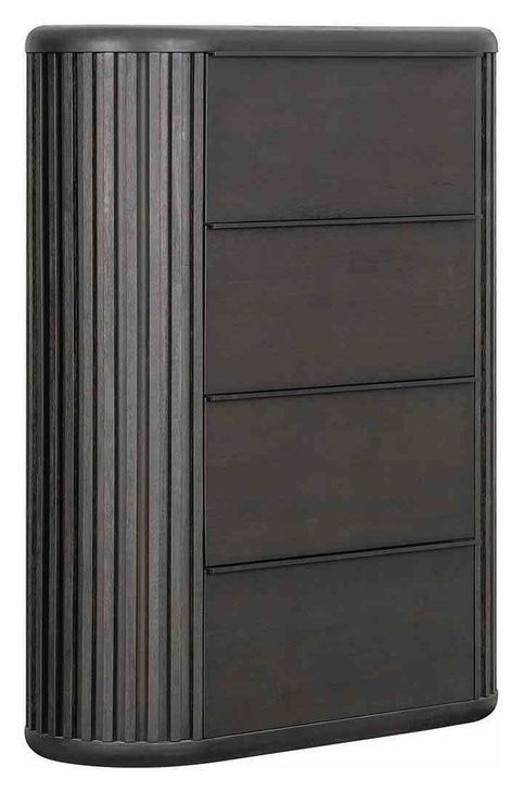 Hildesheim Black Fluted Panel Bedroom Set