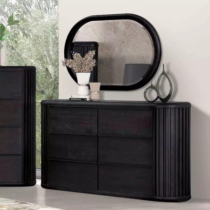 Hildesheim Black 6 Drawer Dresser