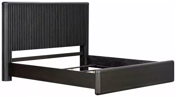 Hildesheim Black King Fluted Panel Bed