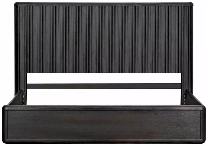 Hildesheim Black King Fluted Panel Bed