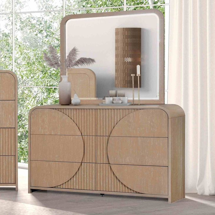 Tangentry Natural Rectangular Dresser Mirror