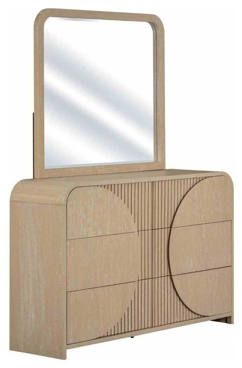 Tangentry Natural 6 Drawer Dresser