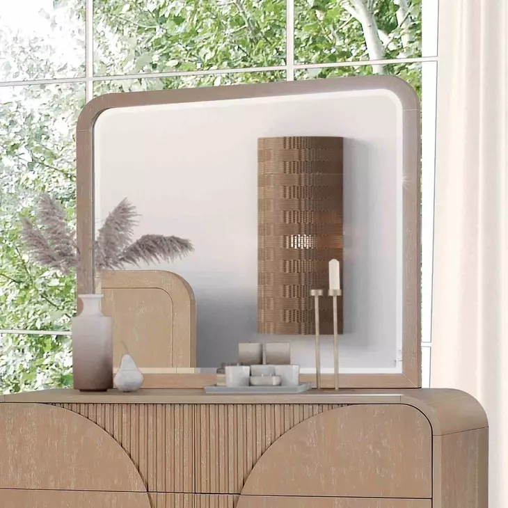 Tangentry Natural Rectangular Dresser Mirror