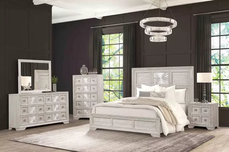 Argenthart Light Gray Rectangular Dresser Mirror