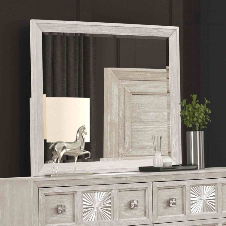 Argenthart Light Gray Rectangular Dresser Mirror