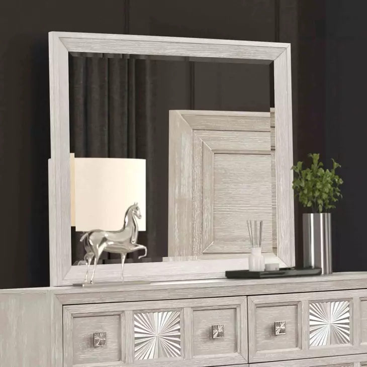 Argenthart Light Gray Rectangular Dresser Mirror
