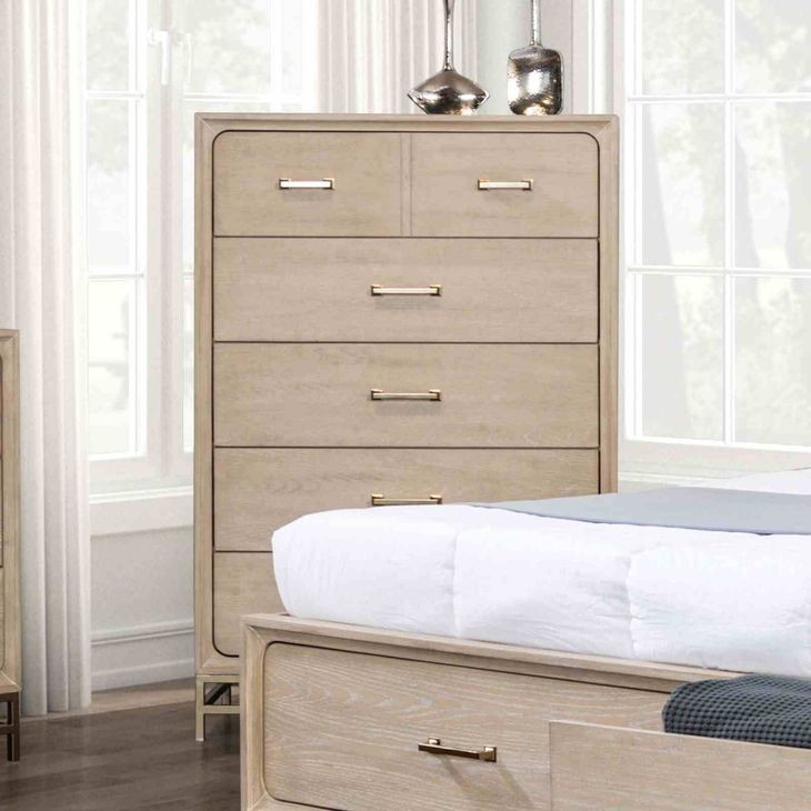 Sandnes Light Oak Storage Panel Bedroom Set