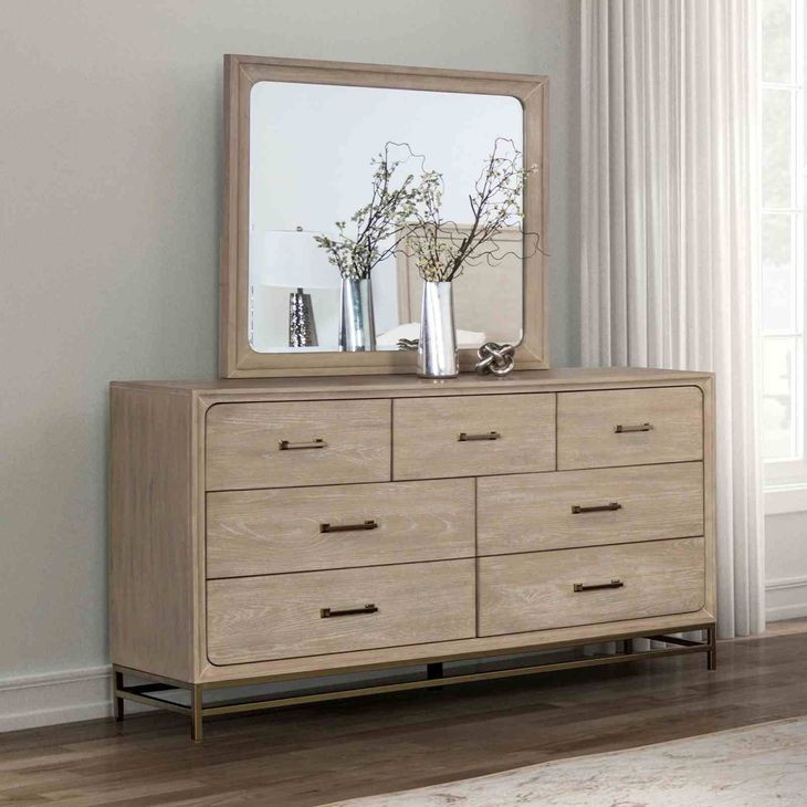 Sandnes Light Oak Rectangular Dresser Mirror