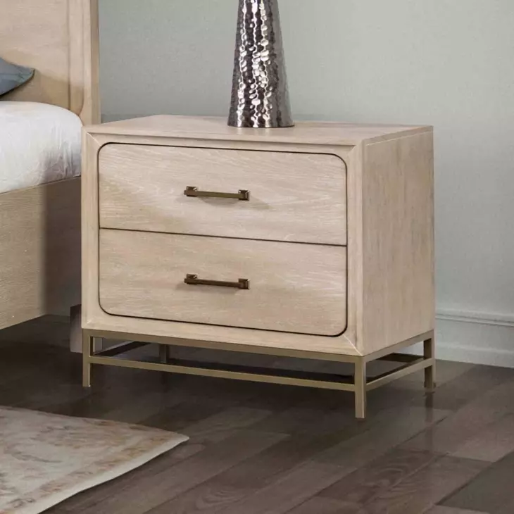 Sandnes Light Oak 2 Drawer Nightstand