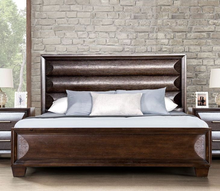 Chemnitz Espresso Queen Panel Bed