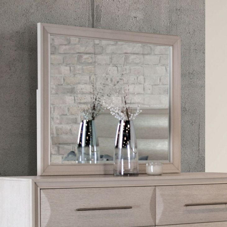 Hinwitz White Oak Rectangular Dresser Mirror