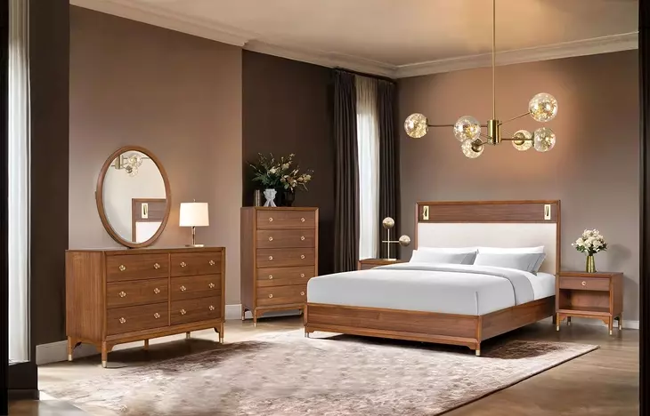 Hepburne Walnut 6 Drawer Dresser