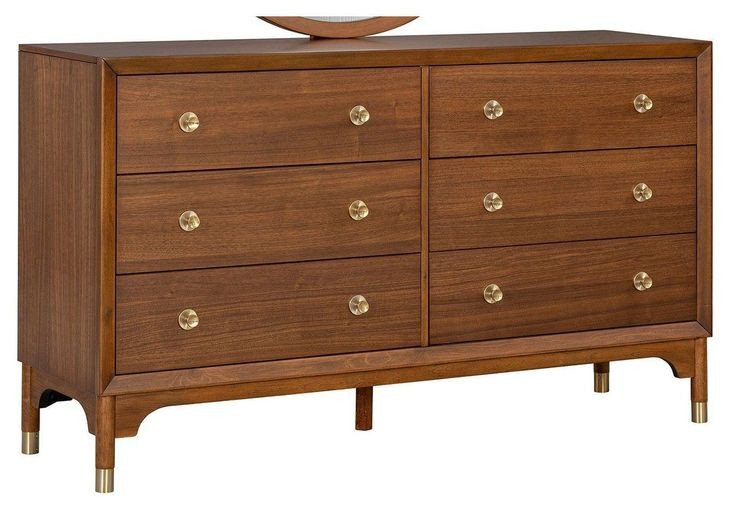 Hepburne Walnut 6 Drawer Dresser