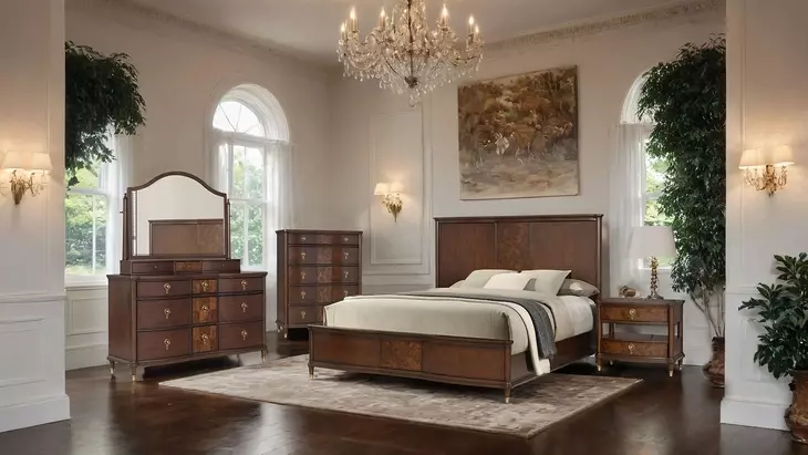 Westerham Dark Cherry King Panel Bed with LED