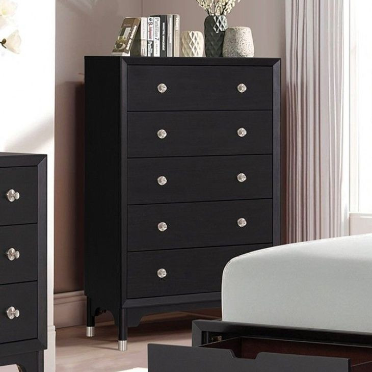 Torrance Black 5 Drawer Chest