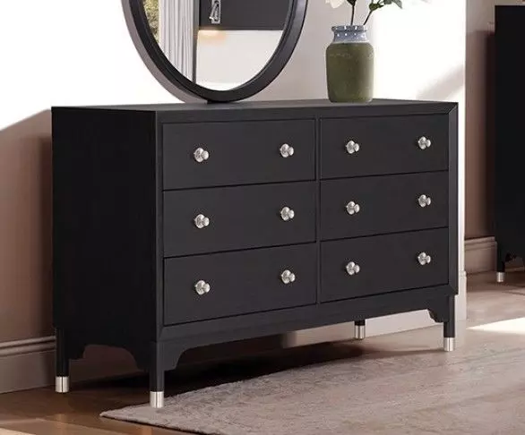 Torrance Black 6 Drawer Dresser