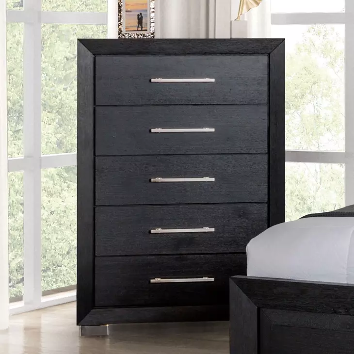 Ashbourne Black 5 Drawer Chest