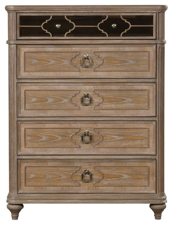 Lyris Rustic Oak 5 Drawer Chest