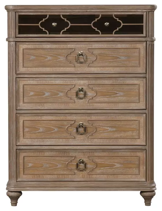 Lyris Rustic Oak 5 Drawer Chest